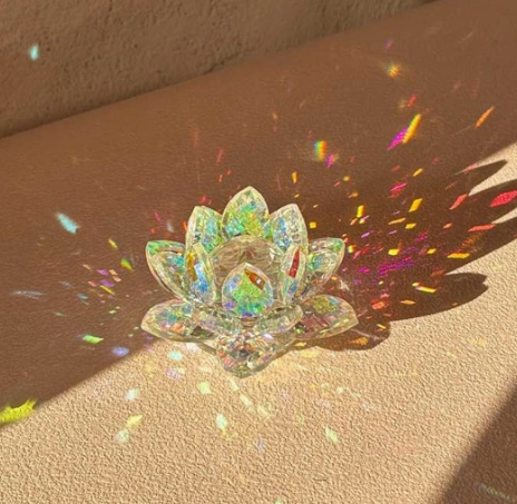 Lotus Desk Suncatcher - Zero Point Crystals