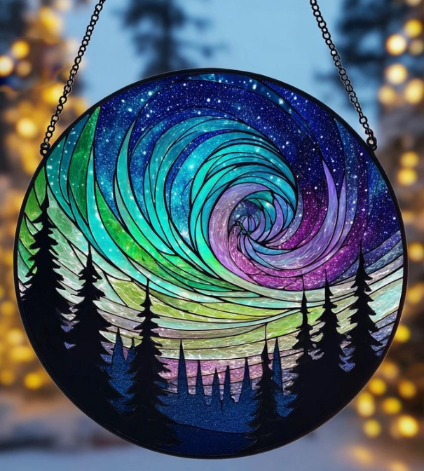 Aurora Borealis Suncatcher - Zero Point Crystals