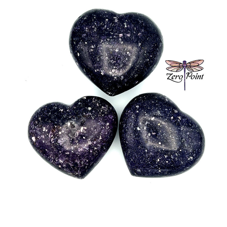 Lepidolite Heart 3"+ - Zero Point Crystals