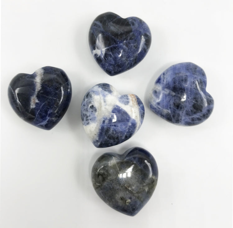 Sodalite Heart 30mm - Zero Point Crystals
