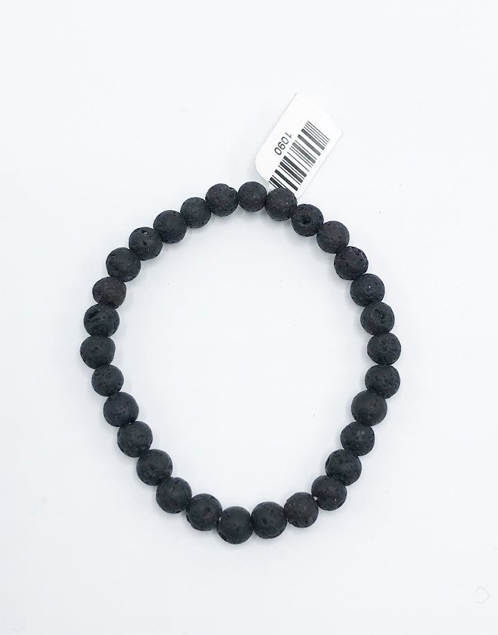 Lava Stone Stretch Bracelet - Zero Point Crystals