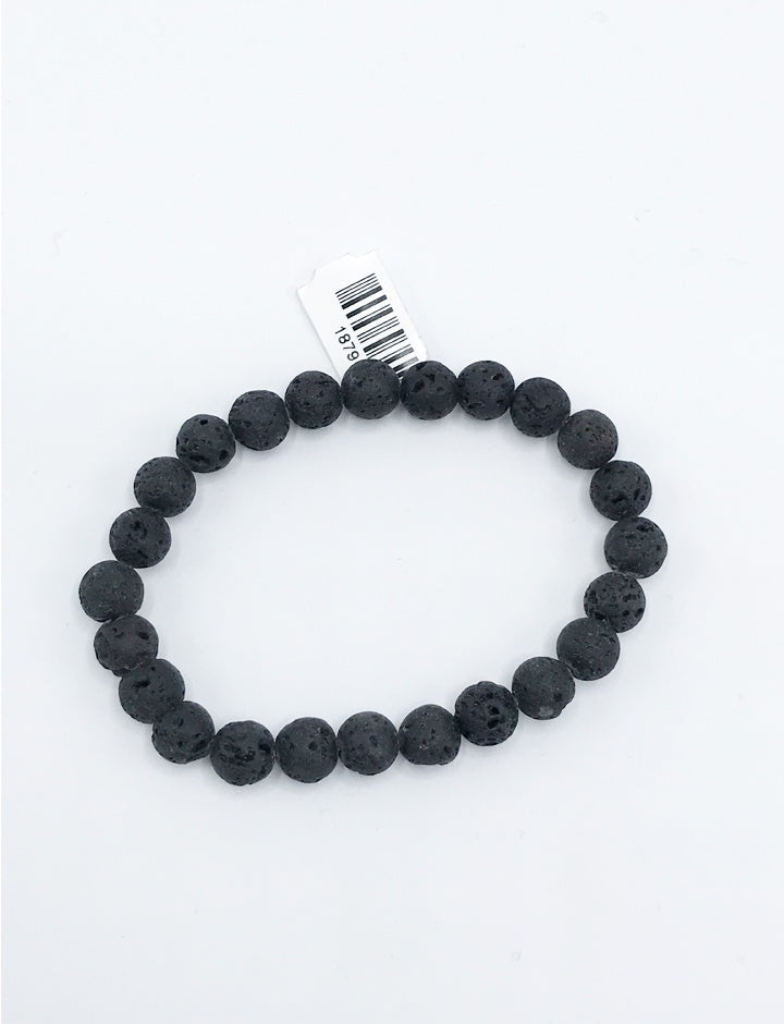 Lava Stone Stretch Bracelet - Zero Point Crystals