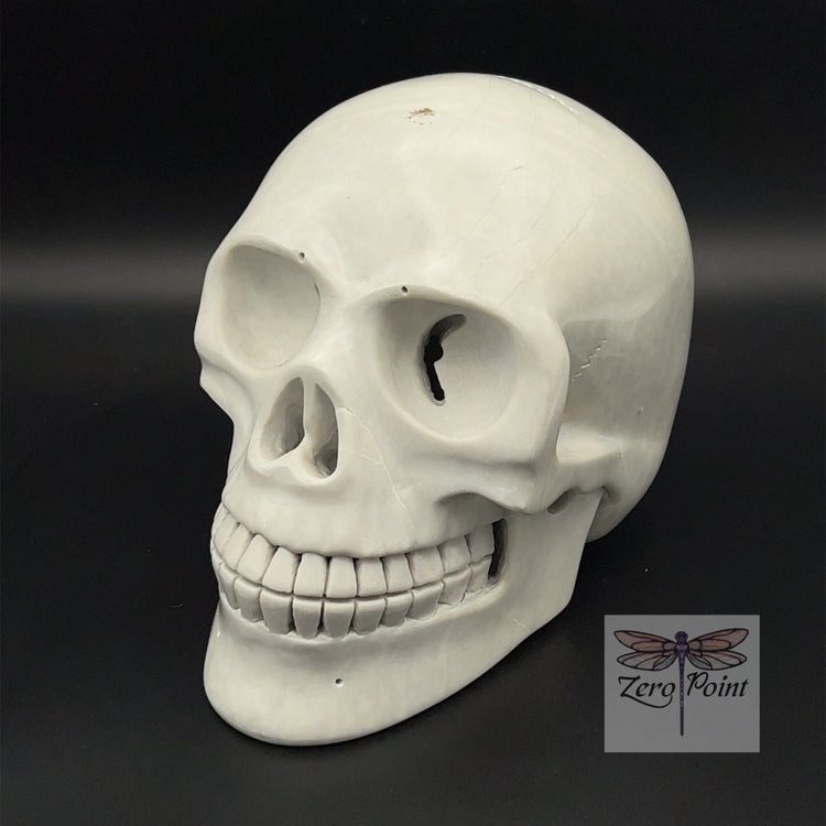 White Jade Crystal Skull - Zero Point Crystals