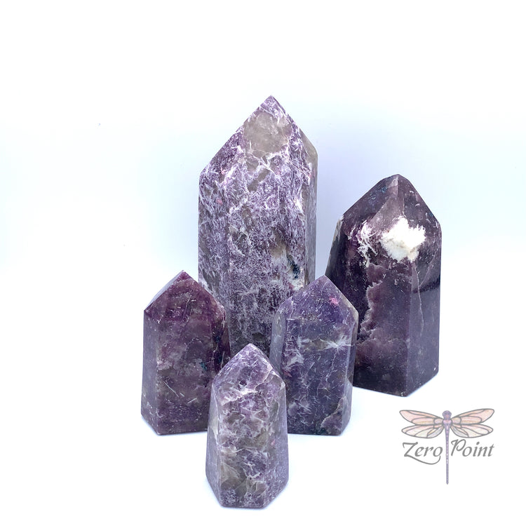 Lepidolite Obelisk - Zero Point Crystals