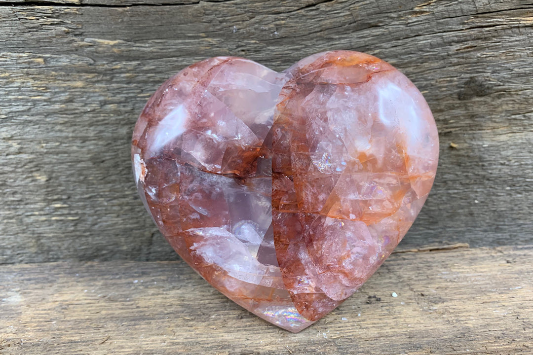 Hematoid Quartz Heart - Zero Point Crystals