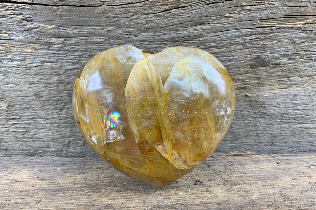 Hematoid Quartz Heart - Zero Point Crystals