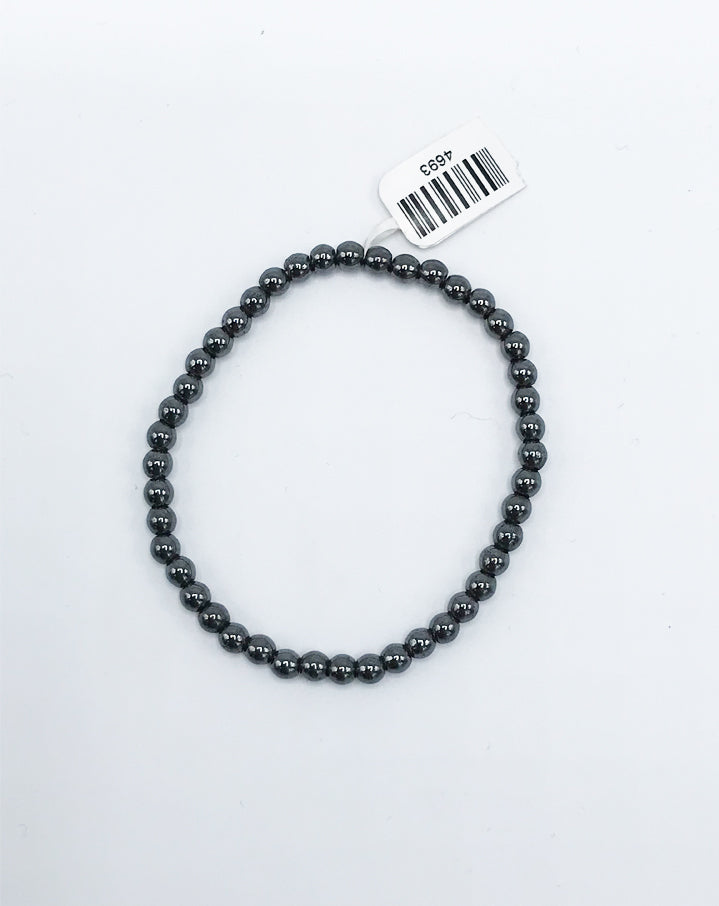 Hematite Bead (Stretch) Bracelet - Zero Point Crystals