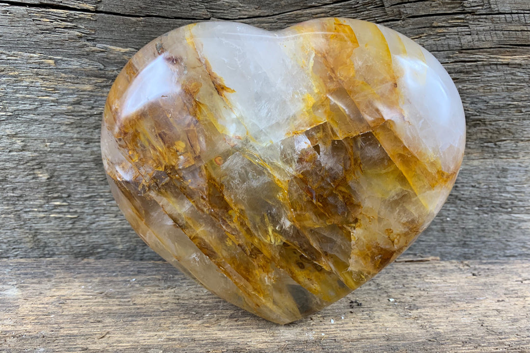 Hematoid Quartz Heart - Zero Point Crystals