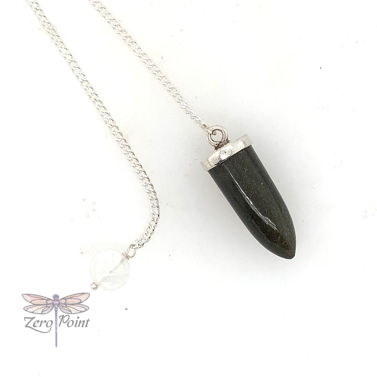 Gold Sheen Obsidian Pendulum - Zero Point Crystals