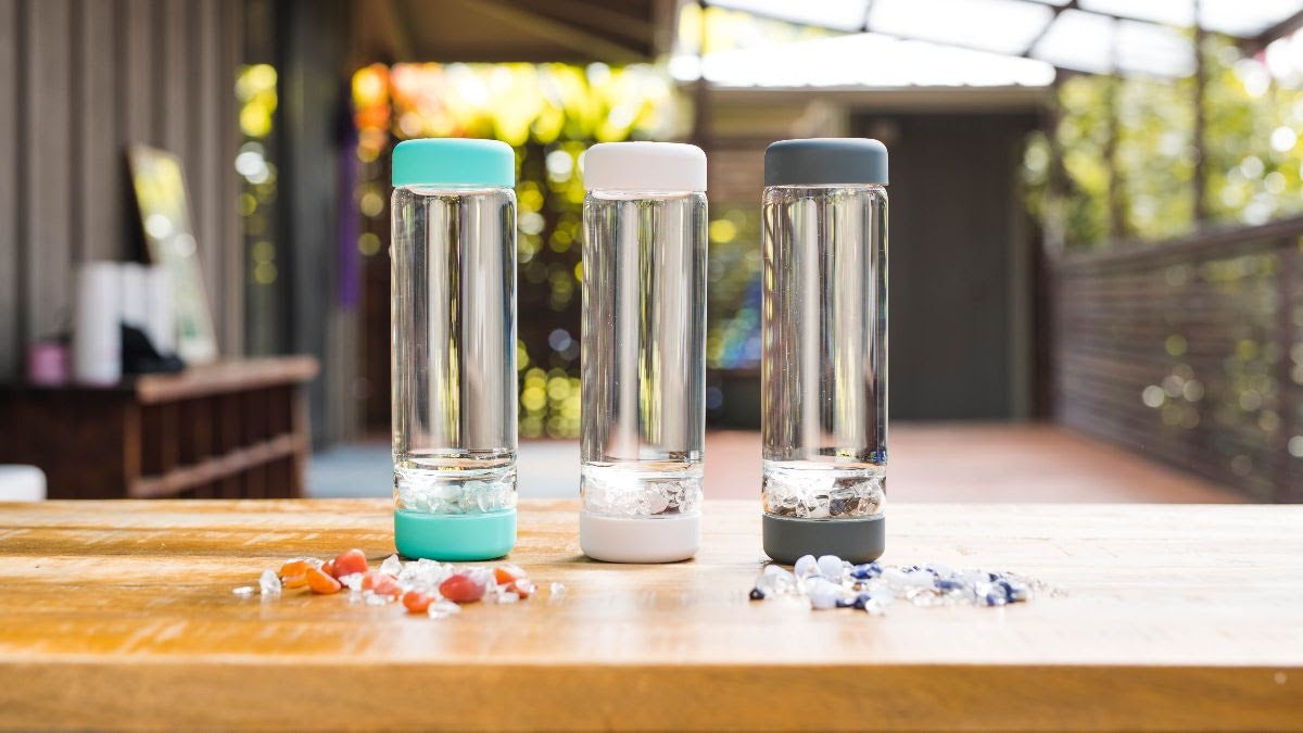 Inu Crystal Water Bottle and Gem Jar Collection