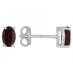 Garnet Stud Earrings - Zero Point Crystals
