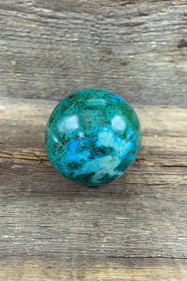 Chrysocolla Sphere A - Zero Point Crystals