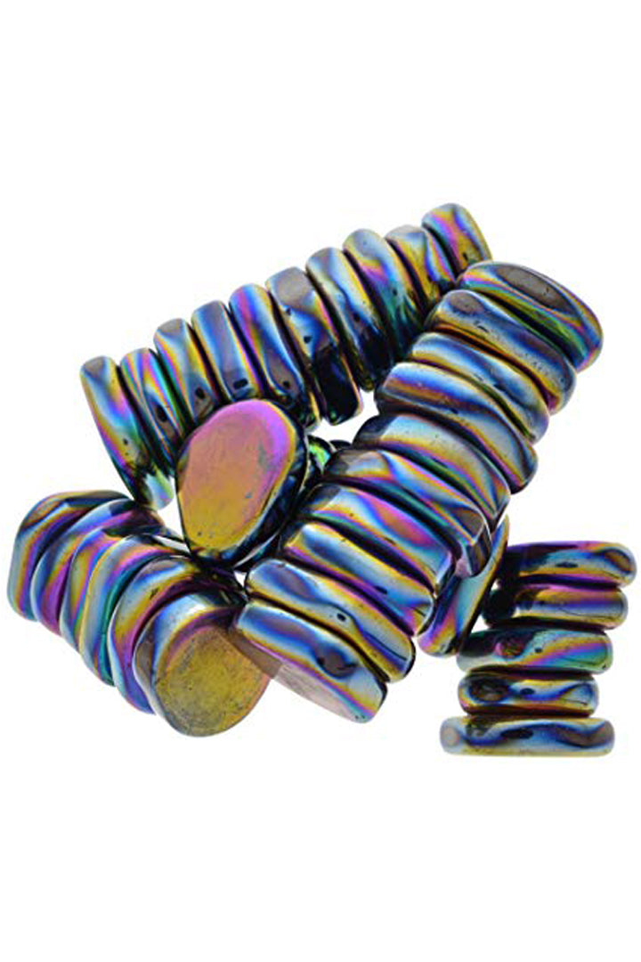 Rainbow Hematite Magnetic Palm Stone - Zero Point Crystals