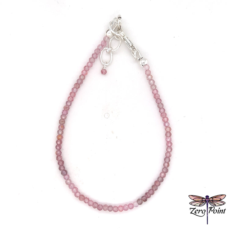 Pink Spinel Microbead Bracelet - Zero Point Crystals