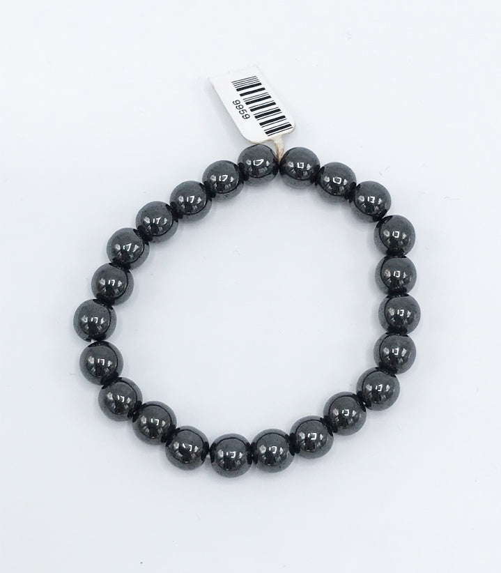 Hematite Bead (Stretch) Bracelet - Zero Point Crystals