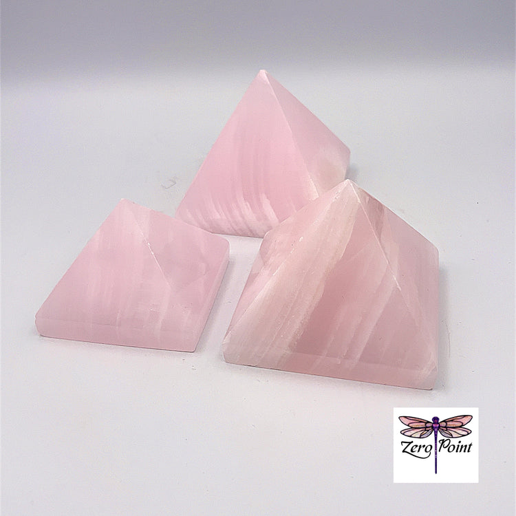 Pink Calcite Pyramid - Zero Point Crystals