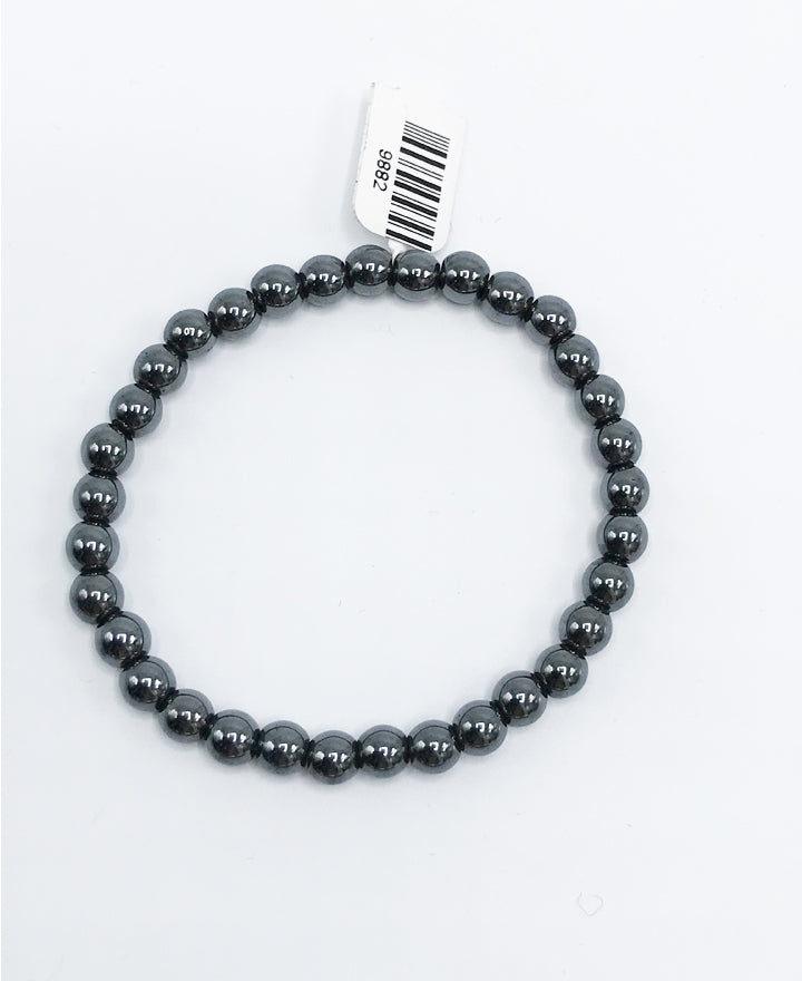 Hematite Bead (Stretch) Bracelet - Zero Point Crystals