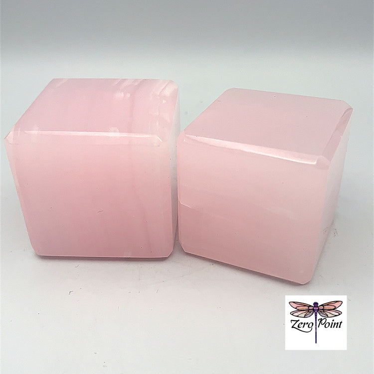 Pink Calcite Cube - Zero Point Crystals