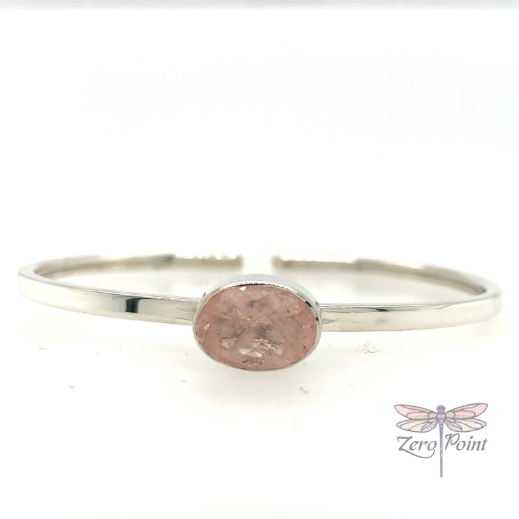 Morganite Bangle Bracelet - Zero Point Crystals