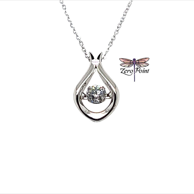 CZ Dancing Stone Pendant - Zero Point Crystals
