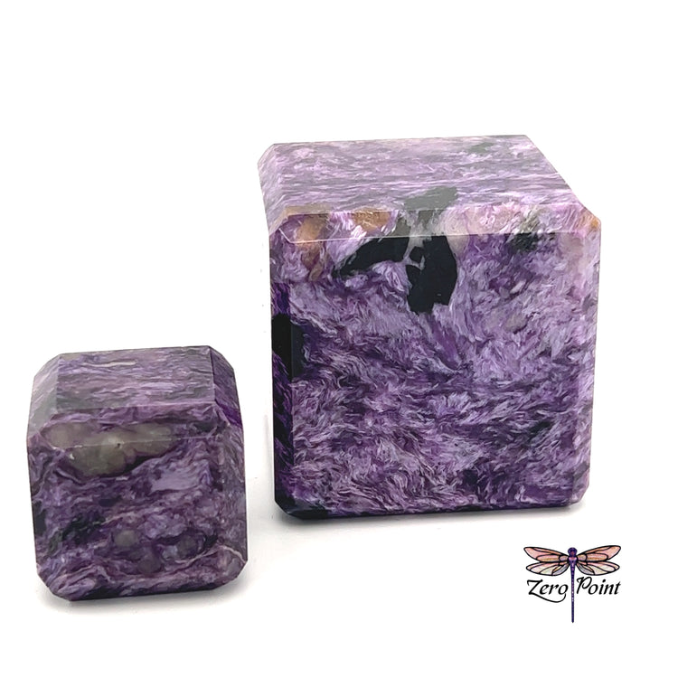 Charoite Cube - Zero Point Crystals