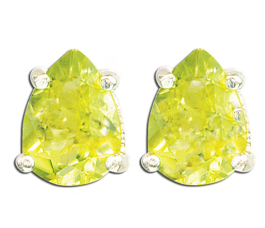 Peridot Stud Earrings - Zero Point Crystals