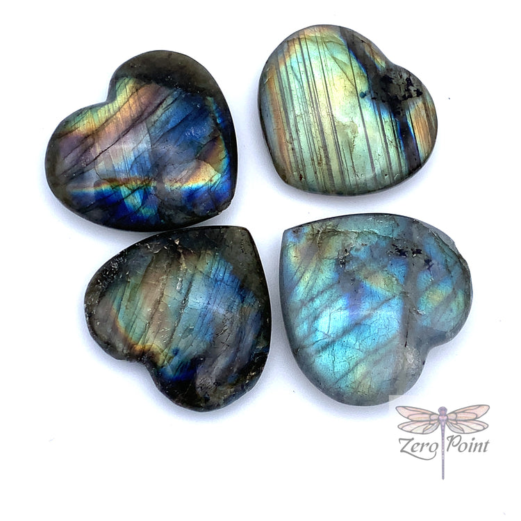 Labradorite Heart 30-40mm - Zero Point Crystals