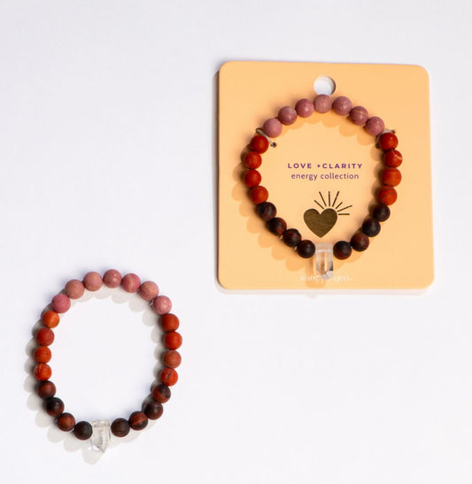 Energy Collection: Love + Clarity Bracelet - Zero Point Crystals