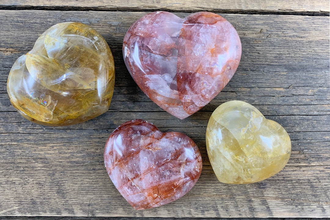 Hematoid Quartz Heart - Zero Point Crystals