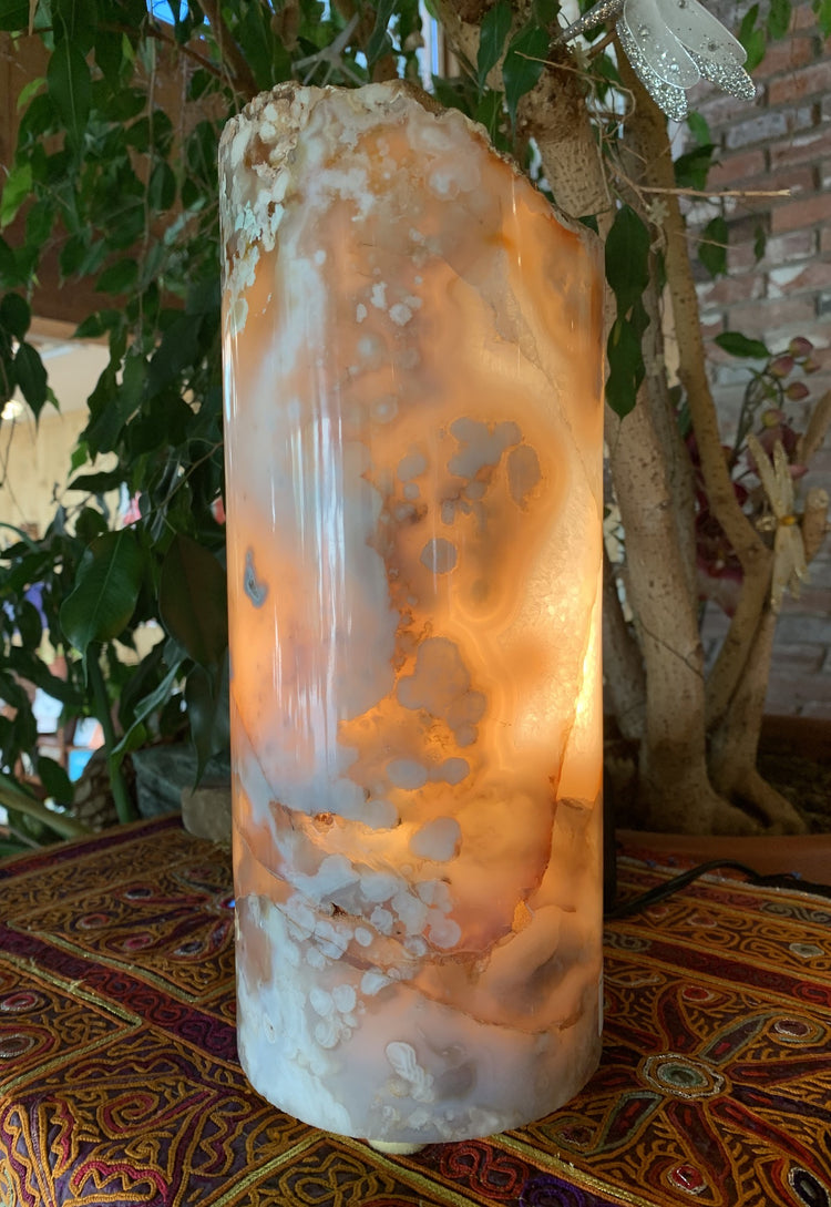 Flower Agate Lamp - Zero Point Crystals