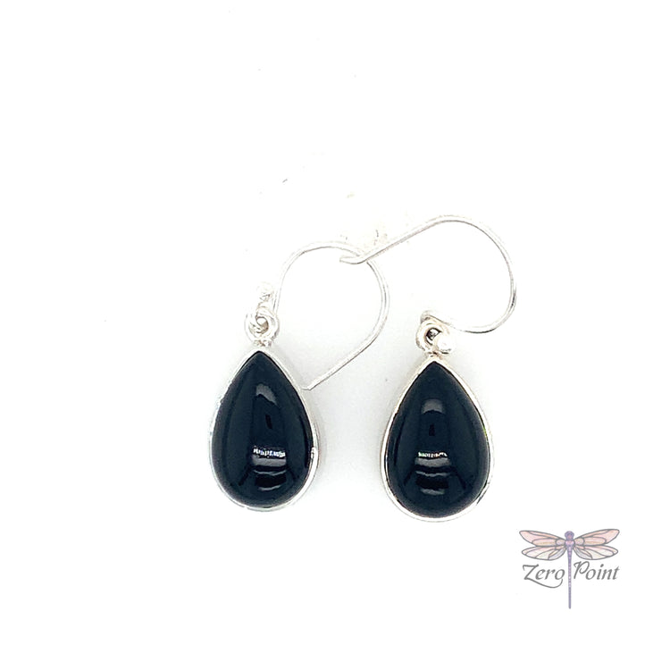 Onyx Drop Earrings - Zero Point Crystals