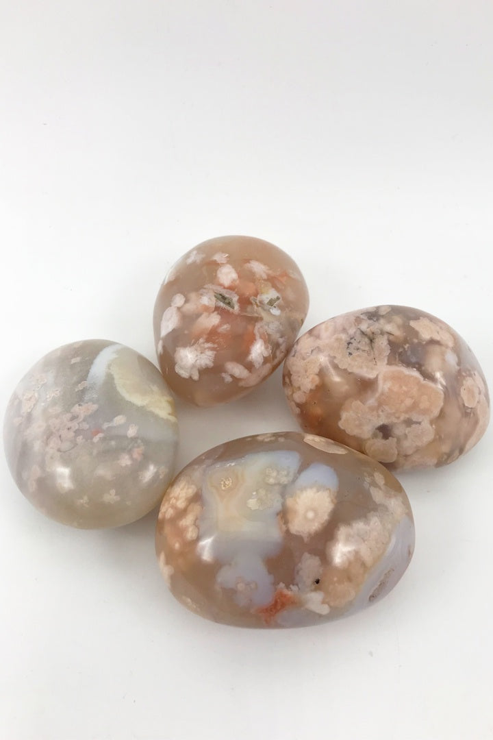 Flower Agate Palm Stone - Zero Point Crystals