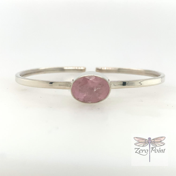 Morganite Bangle Bracelet - Zero Point Crystals