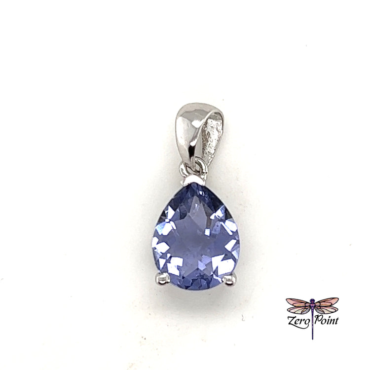 Purple Helenite Pear Cut Pendant - Zero Point Crystals