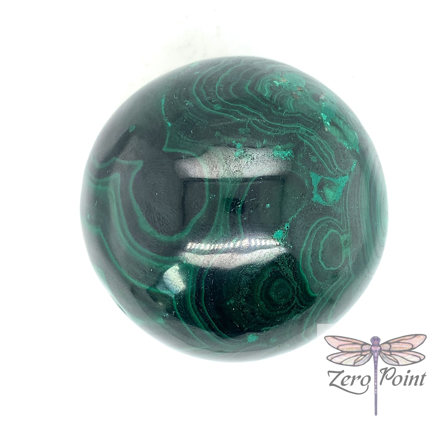 Malachite Sphere - Zero Point Crystals