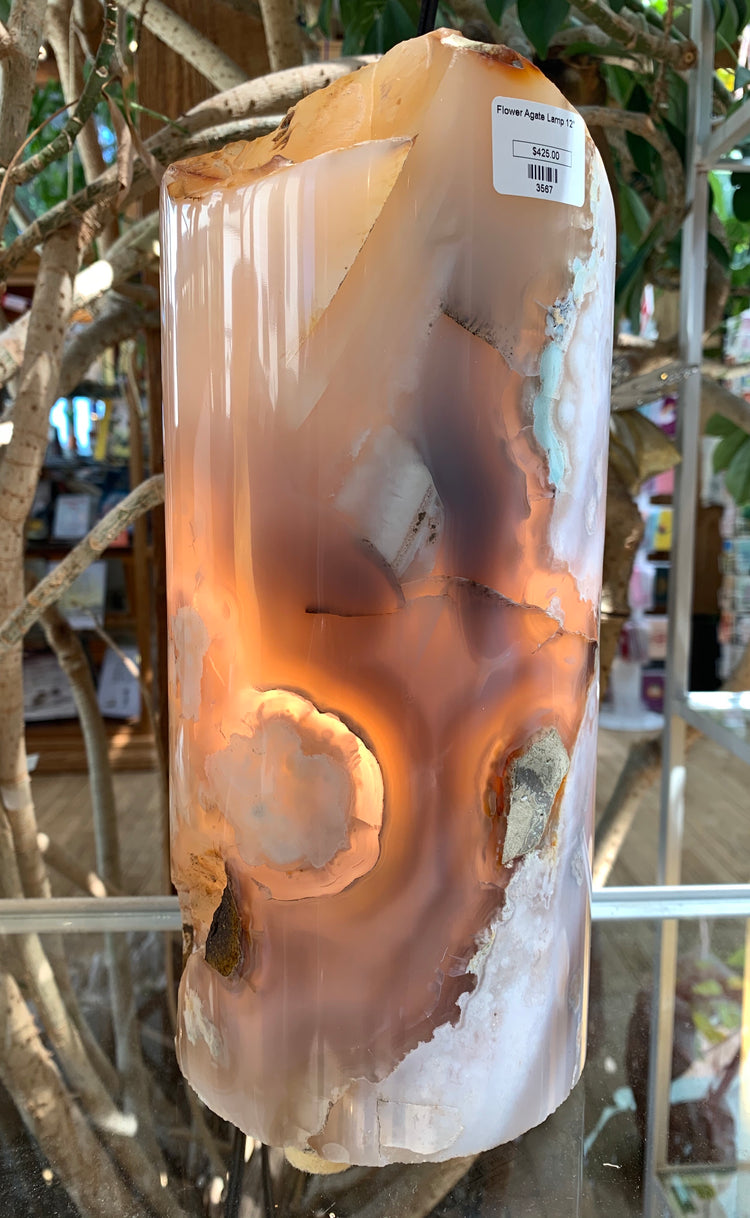 Flower Agate Lamp - Zero Point Crystals