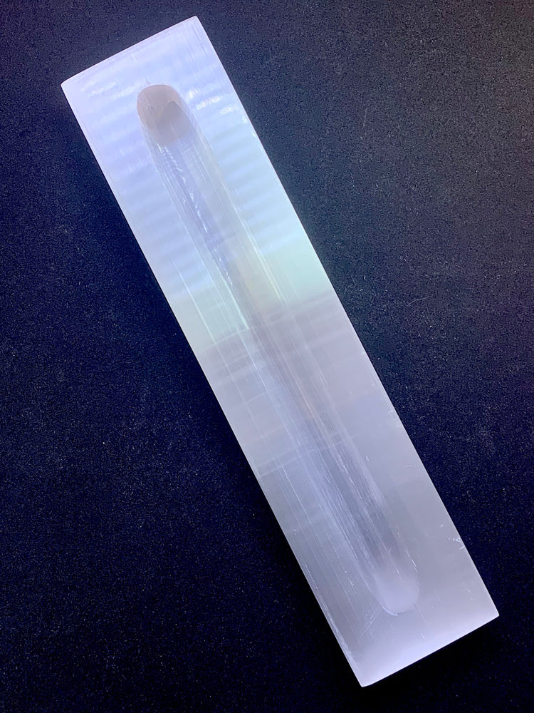 Selenite Carved Charging Bar - Zero Point Crystals