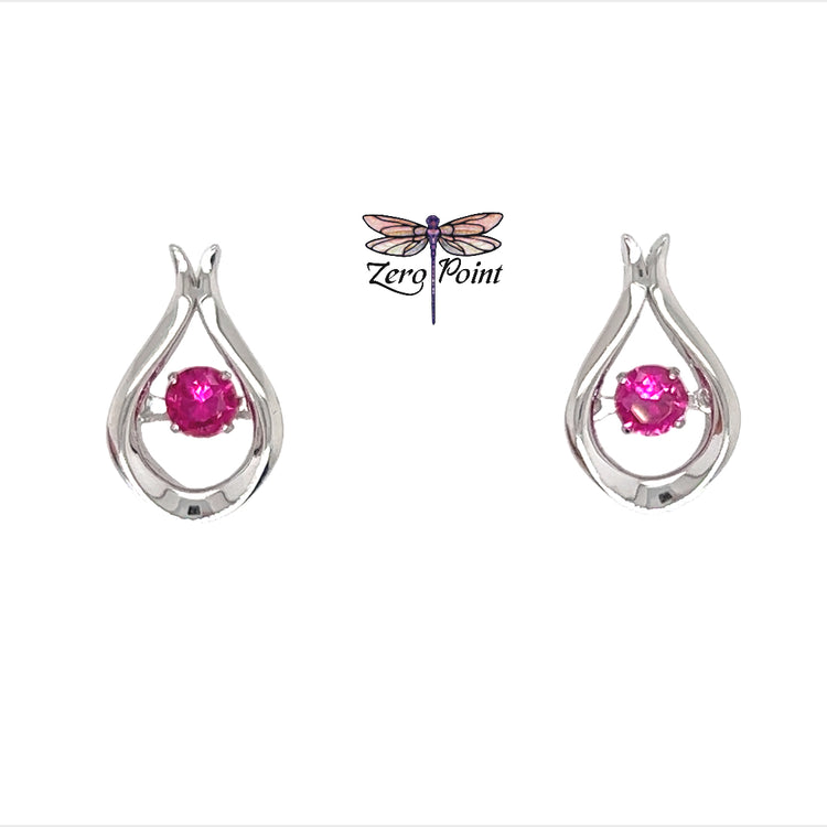 CZ Dancing Stone Earrings - Zero Point Crystals