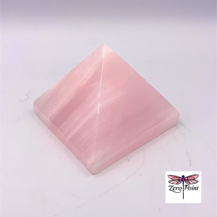 Pink Calcite Pyramid - Zero Point Crystals