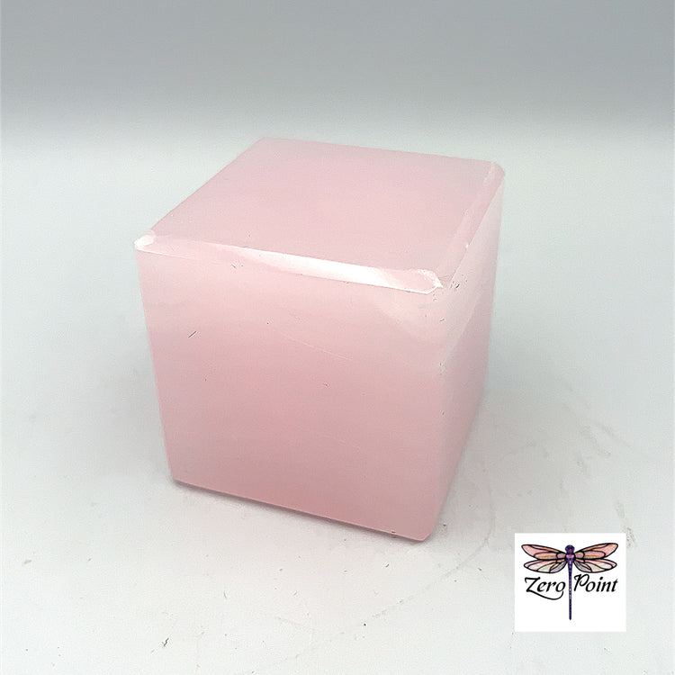 Pink Calcite Cube - Zero Point Crystals