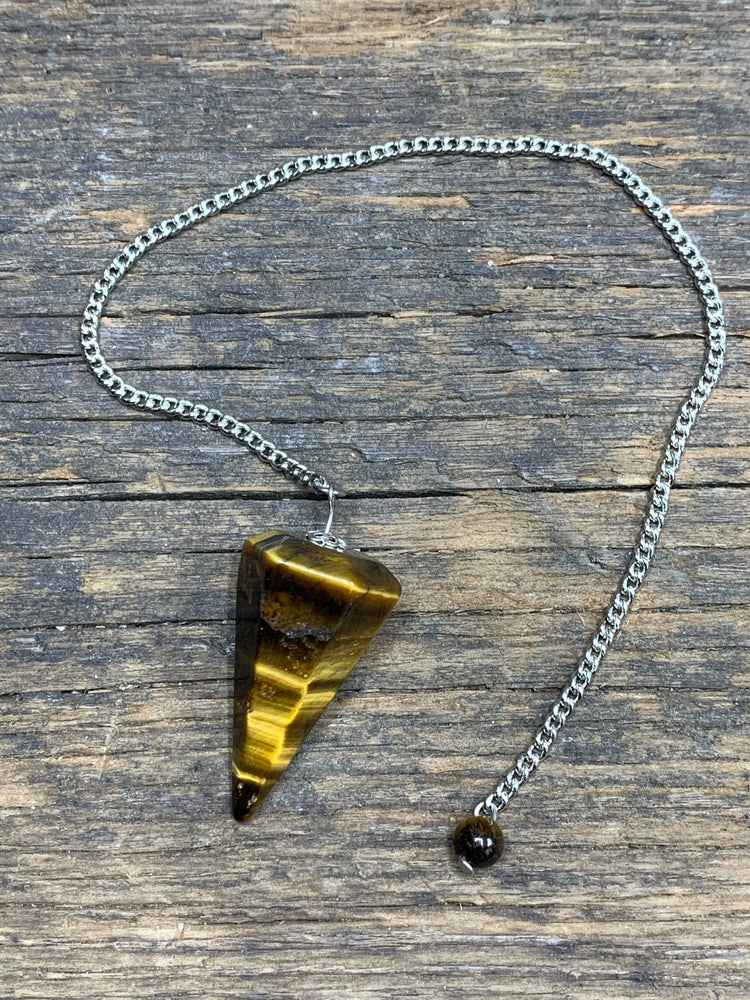 Natural Stone Pendulum Faceted - Zero Point Crystals