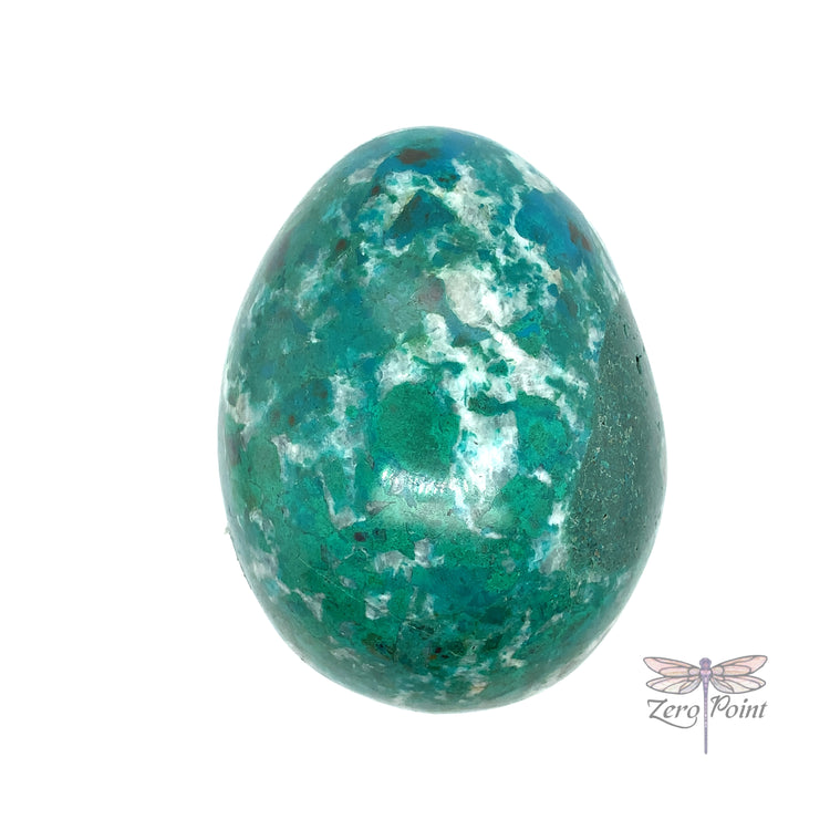 Chrysocolla Egg - Zero Point Crystals