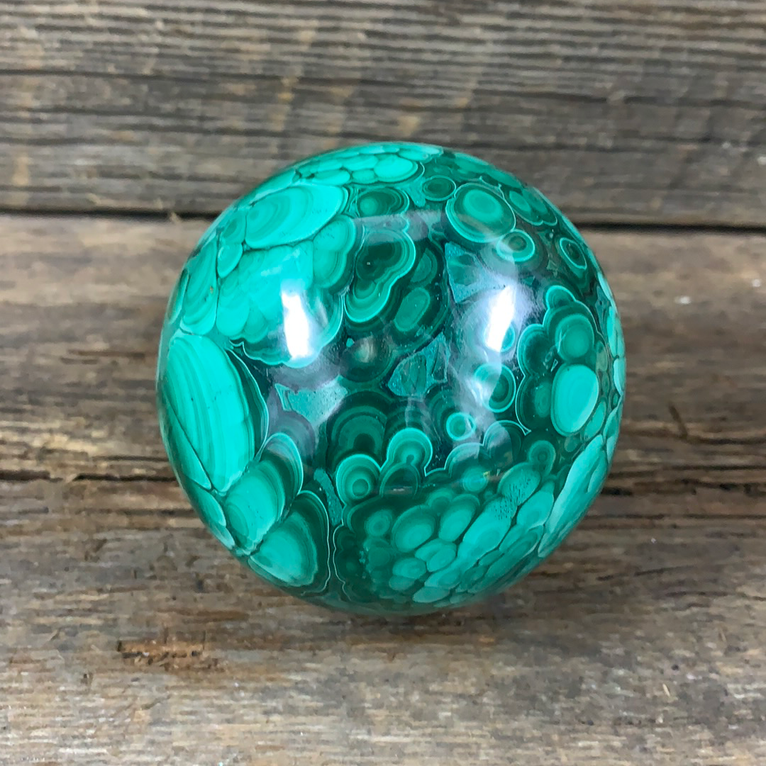Malachite Sphere - Zero Point Crystals