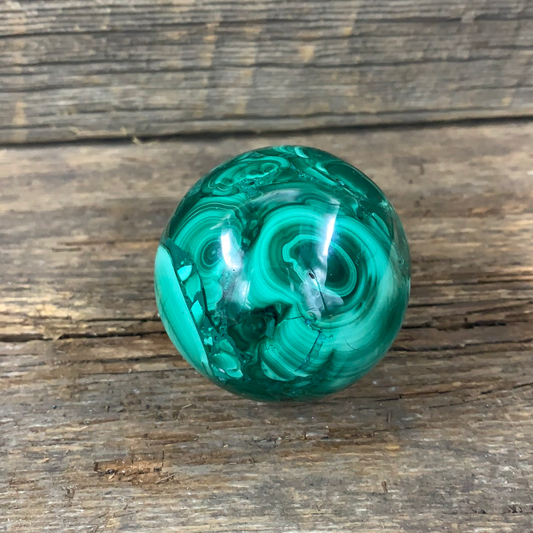 Malachite Sphere - Zero Point Crystals