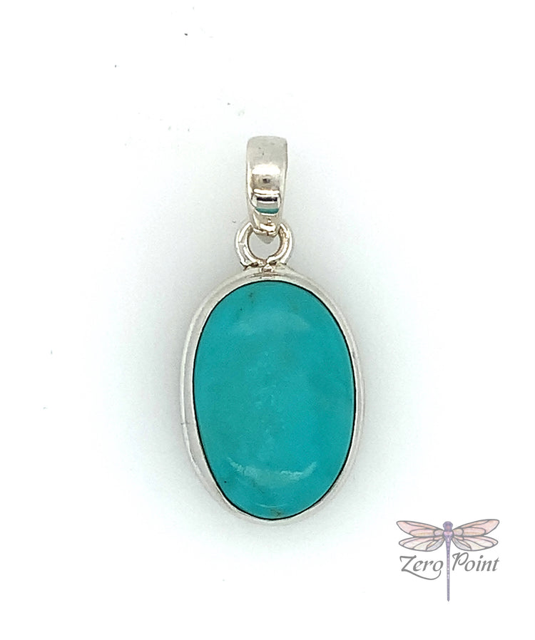 Turquoise Oval Pendant - Zero Point Crystals