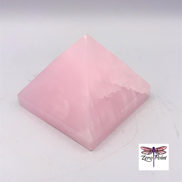 Pink Calcite Pyramid - Zero Point Crystals