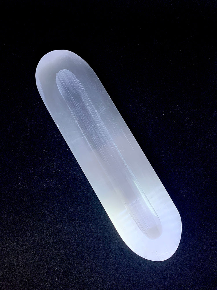 Selenite Carved Charging Bar - Zero Point Crystals