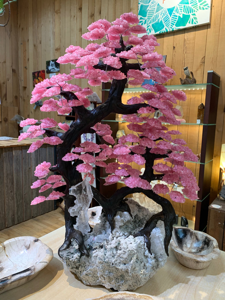 Rose Quartz Gem Tree - Zero Point Crystals