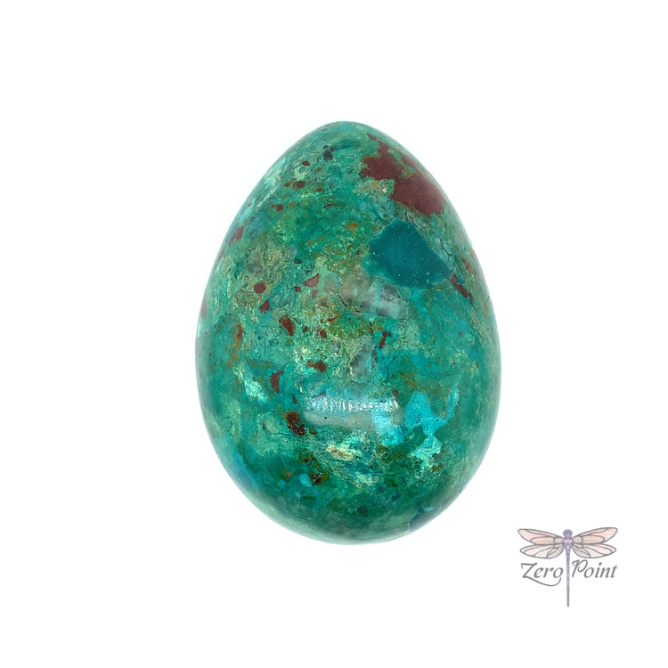 Chrysocolla Egg - Zero Point Crystals