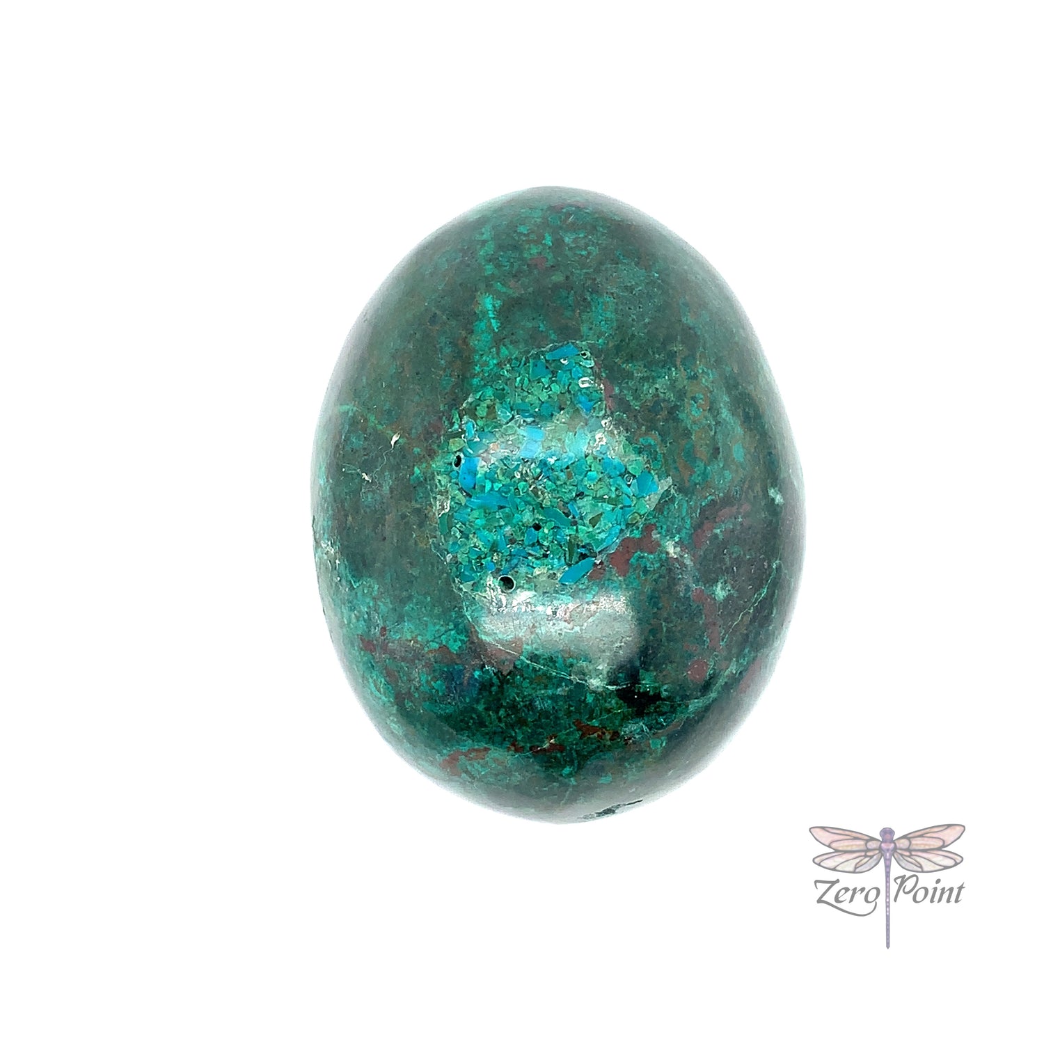 Chrysocolla Egg - Zero Point Crystals